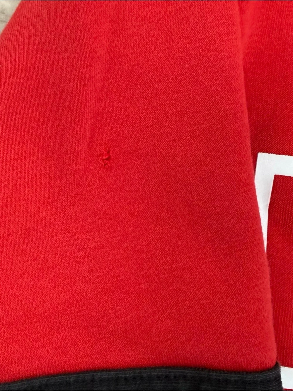 Nike Air Red Block Logo Colorblock French Terry Crewneck Sweatshirt M